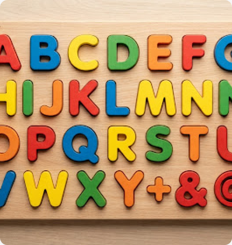 Tactile Alphabet Set wooden puzzle