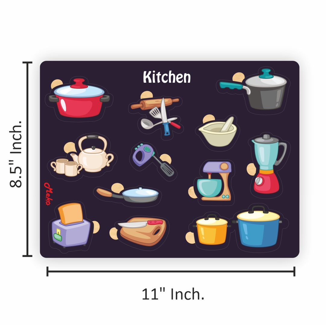MEKO Kitchen Wooden Knob Puzzle Board - Image 2